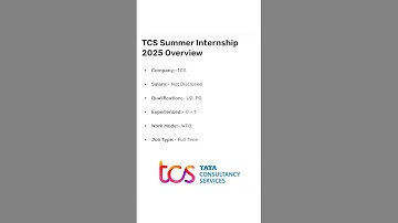 TCS Internship for 2025 Batch #tcs #internship #hiring #shorts