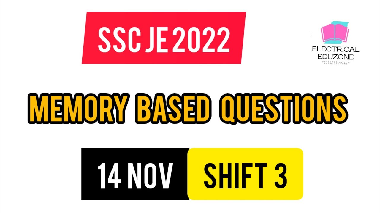 SSC JE ANALYSIS 2022 | MEMORY BASED QUESTIONS