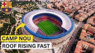 Camp Nou Looks UNREAL 😱 Massive Roof Progress &amp; Third Tier Almost Done!