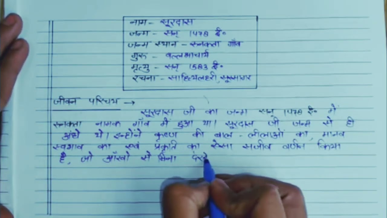 सूरदास का जीवन परिचय ऐसे लिखें 2026 || Surdas ka jeevan parichay 2026