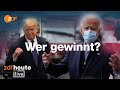 Trump oder Biden? Knapper Ausgang der US-Wahl | ZDFheute live