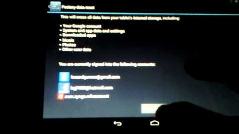 How to factory data reset Nexus 7 1st Gen