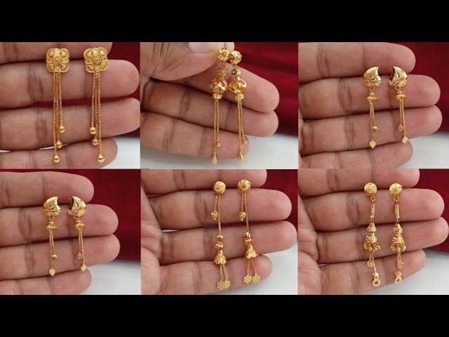 18 Carat Ladies Gold Earrings at Rs 13300/pair | Gold Earrings in Kanpur |  ID: 2852205427455