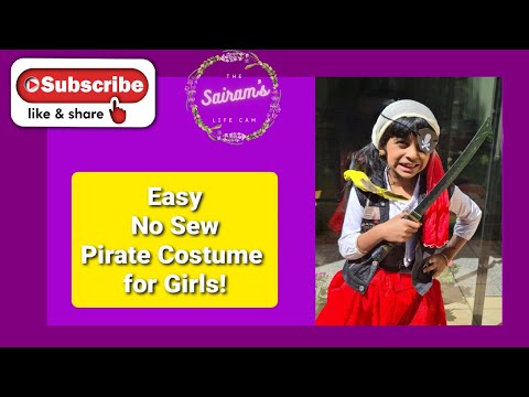 DIY Easy Pirate Costume For Girls - How to Make Pirate Costume at Home - DIY Halloween Costumes