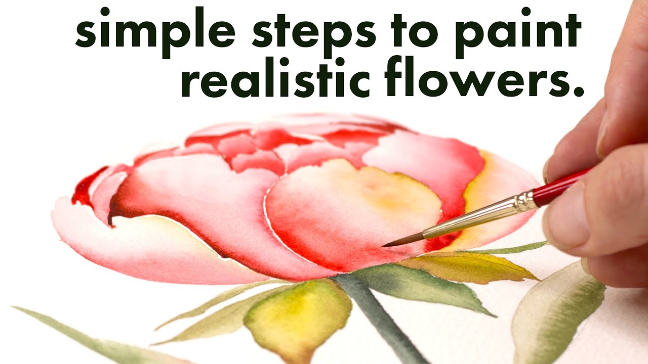 How I Make Painting Realistic Watercolor Flowers Easy YouTube How I Make Painting Realistic Watercolor Flowers Easy YouTube