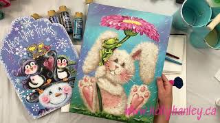 How to paint a slip slap-mottled background in acrylics