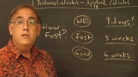 Distance Calculus - Applied Calculus Introduction