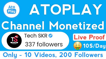 Create Channel On Atoplay And Earn Money 🤑 | Earning Proof |Atoplay पे मेरा Channel Monetize हो गया।
