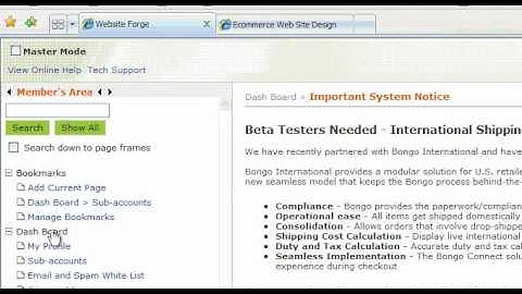 Where Is My Members Area - Websiteforge Ecommerce Website