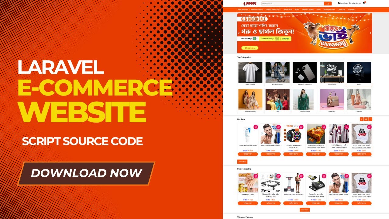 Laravel Ecommerce Shop Script Download - Source Code - YouTube