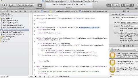 Master Detail for a Book Collection App. 1/3