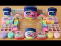 Mixing”Pastel Vaseline” Eyeshadow and Makeup,parts,glitter Into Slime!Satisfying Slime Video!★ASMR★