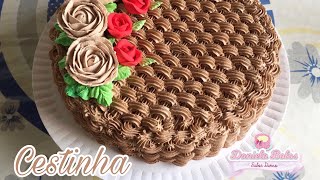 Confeitando bolo: cestinha de flores c/ bico 20 mago