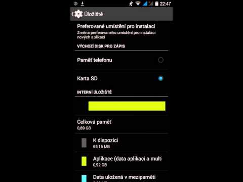 Jak instalovat Aplikace a Hry na SD kartu