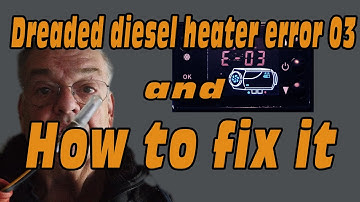 Chinese diesel heater error code e-03 fix