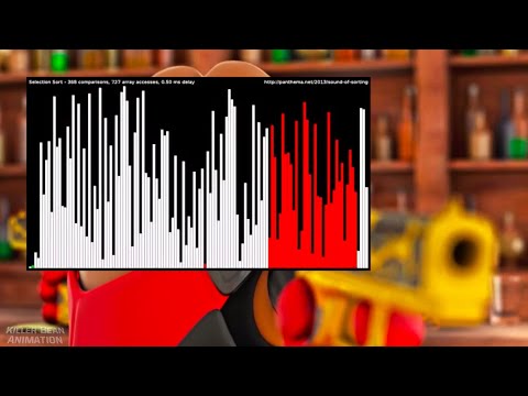 Killer Bean YTP - 15 bean-sorting algorithms in 38 seconds