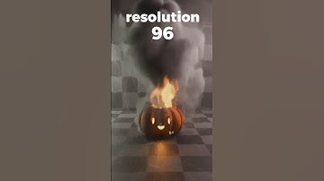 Smoke simulation resolutions from 32 to 128
