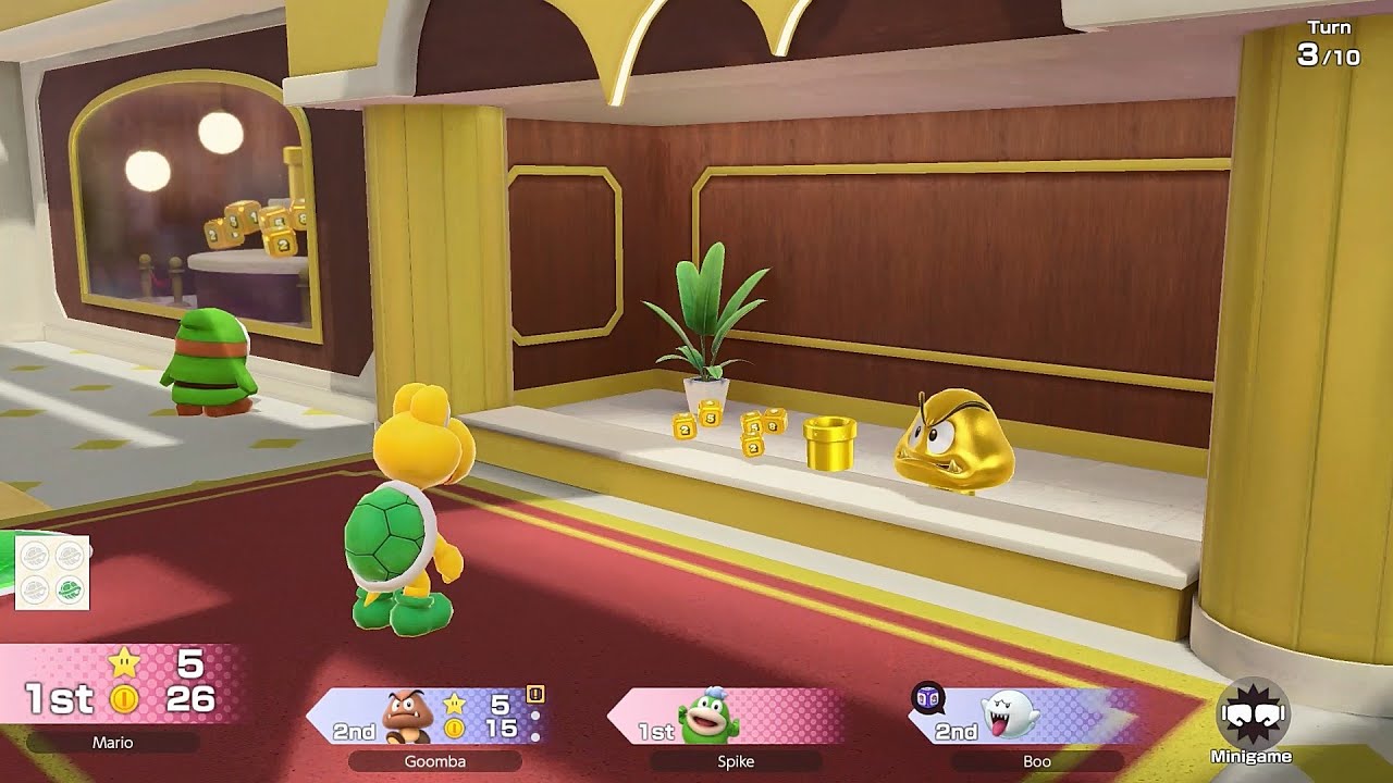 Super Mario Party Jamboree TV #32 Rainbow Galleria Koopa Troopa & Spike vs Goomba & Boo