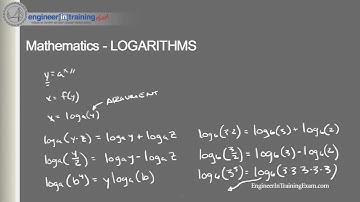 Logarithms - Fundamentals of Engineering FE EIT Exam Review
