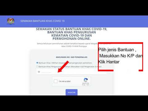 Tutorial permohonan bantuan khas Covid 19 melalui portal www.nadma.gov.my.