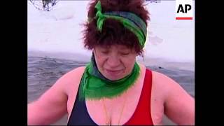 Annual Christmas Swim In Freezing River