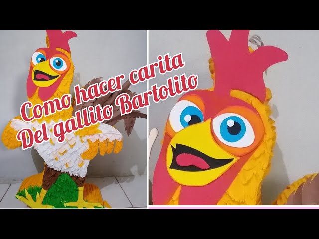 Piñata del Gallo bartolito de la granja de Zenon #cumpleañosfeliz