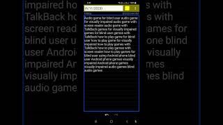 accessible audio game zone with funny sound effect for blind user play multiple games using 1 app screenshot 3