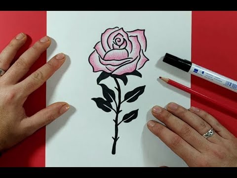 Como dibujar una rosa paso a paso 18 | How to draw a rose 18 - thptnganamst.edu.vn