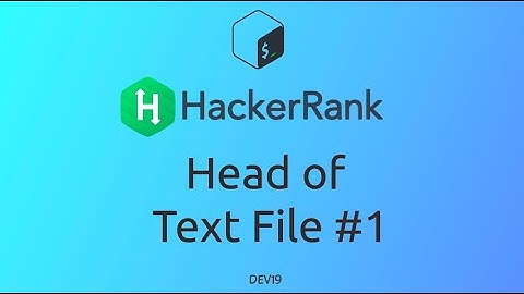 #21 Head of a Text File #1 | HackerRank Linux Shell #shellscripting #hackerrank #coding  #727