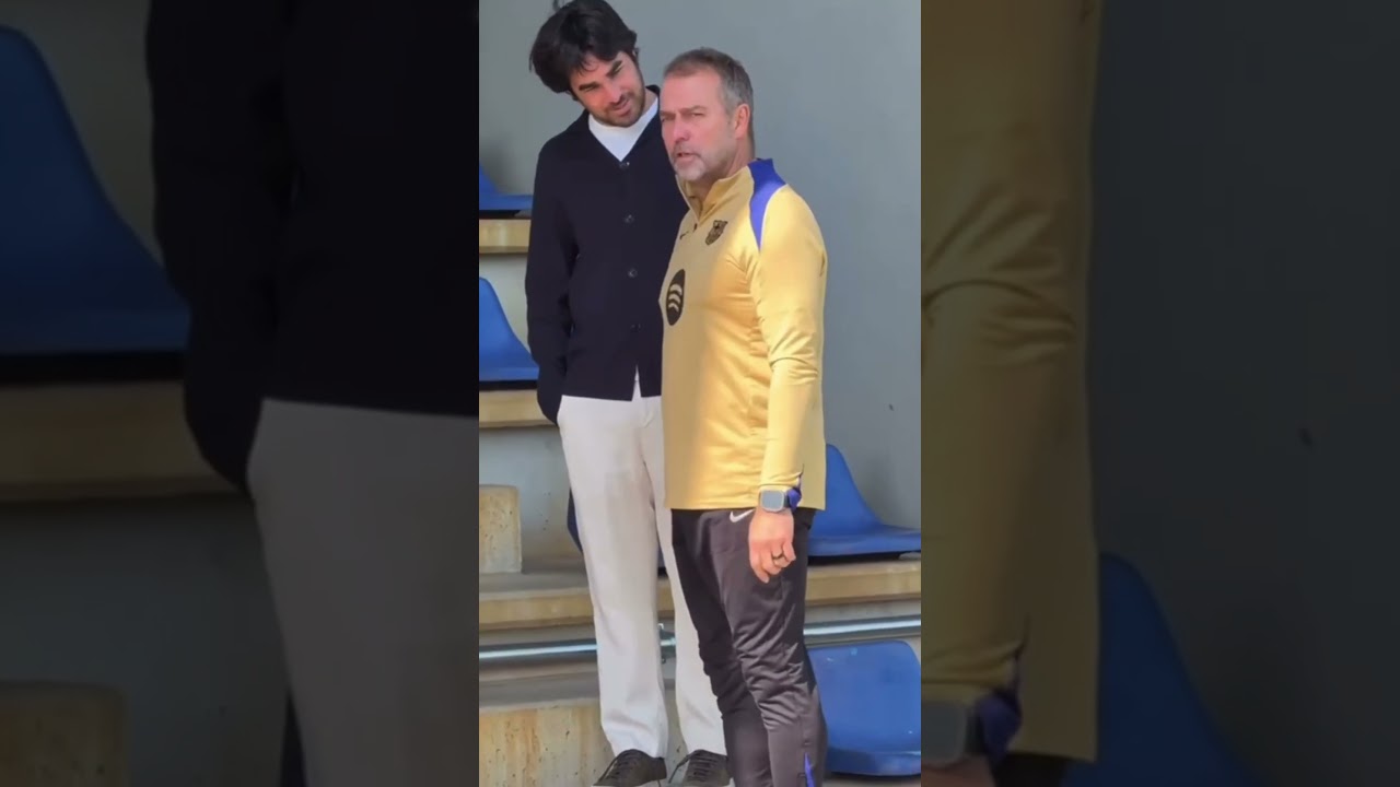 El ABRAZO de GAVI y PERE ROMEU 💙❤️ ROMEU CHARLA con HANSI FLICK ⚽ 