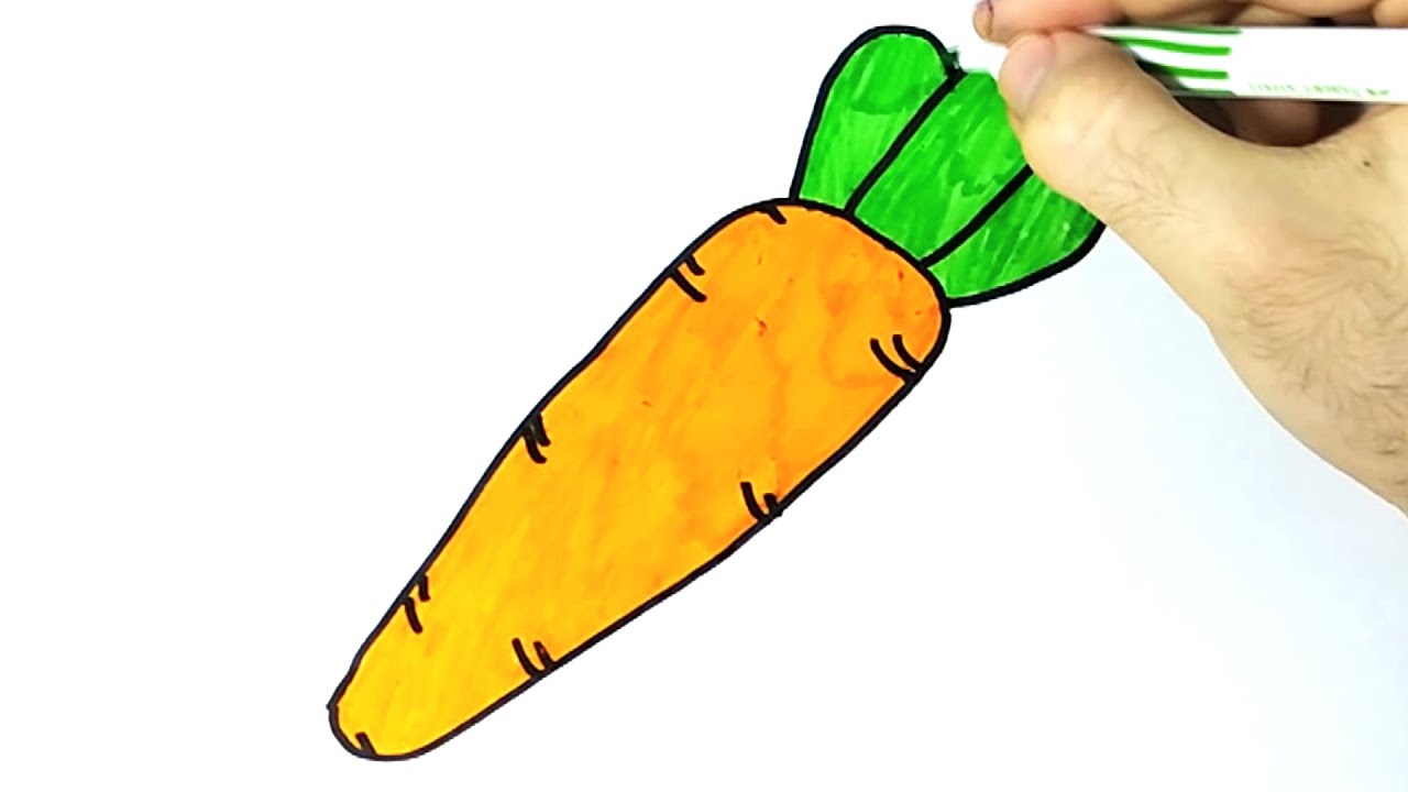 How to Draw a Carrot - YouTube