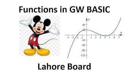 Introduction to functions in GW BASIC| Chapter 5 gw basic lectures in urdu|