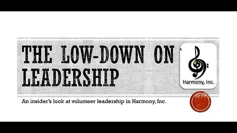 How you can be a part of the Harmony, Inc. Leadership Team