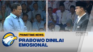 Warganet Nilai Prabowo Emosional Saat Debat Capres Perdana