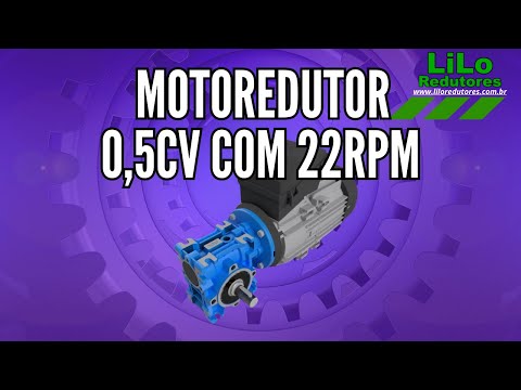 Motoredutor WCG01 com Motor de 0,5cv e 22rpm Weg Cestari Trifásico 1:80 NAJ