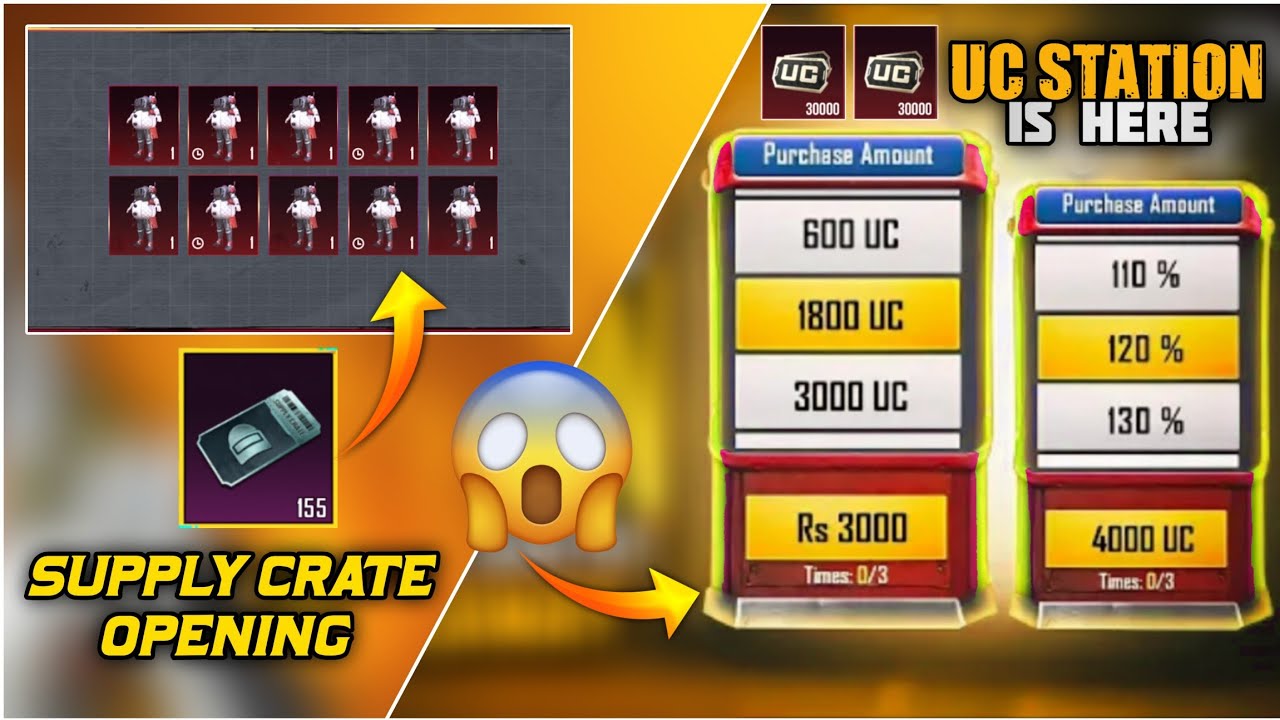 New UC Station Is Here | Get Free Extra UC | New Supply Crate Opening | Got Mythic Set | PUBGM