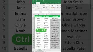 Flash Fill data in Excel | Flash Fill Trick | Don't add full name manually #shorts #excel screenshot 2