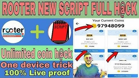 Rooter app coin trick | new script unlimited coin | rooter refer proof | Rahultricks 🤑