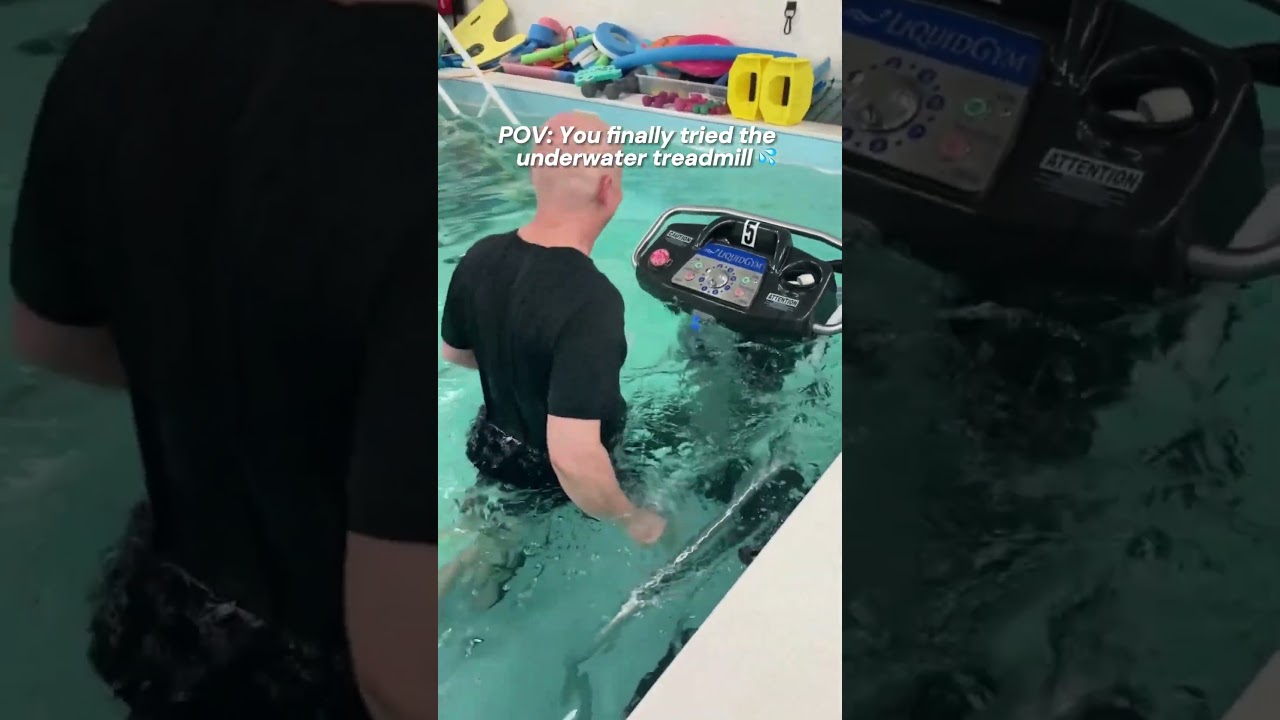 Walking on water? Not quite, but the underwater treadmill feels pretty darn close! 🚶‍♂️🌊