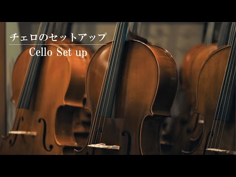 チェロのセットアップ/弦楽器工房の様子