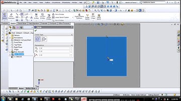 SolidWorks Tutorial 01 - Draw square, circle, fillet, and chamfer