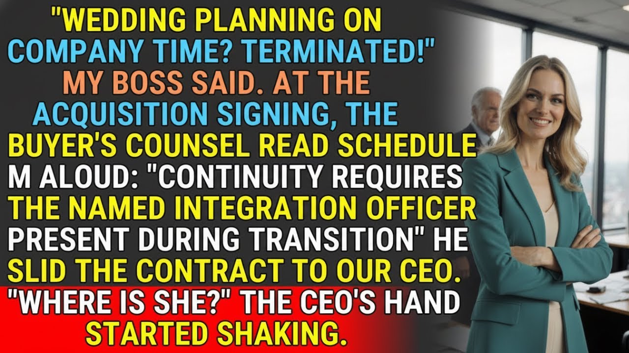 They Fired Me for Wedding Planning. I Used Schedule M to Checkmate the CEO.