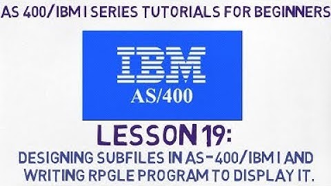 As-400 tutorial for Beginners| 19 | SUBFILE designing and RPG programming in AS400/IBM i in Detail.