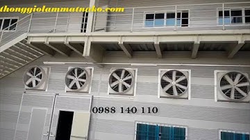 Thông gió làm mát nhà xưởng, quạt hút công nghiệp composite, tấm làm mát