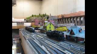 Running some PRR diesel power on my HO train layout.