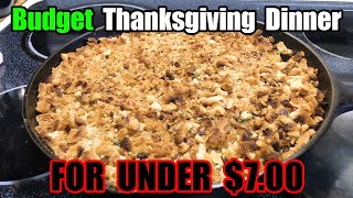 Budget Thanksgiving Dinner for .81¢ per Serving