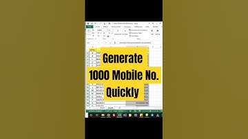 How to Generate 1000 Mobile Numbers in 3 Seconds!