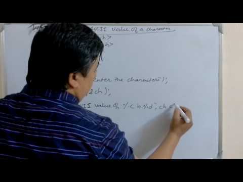 How to find the ASCII value using C program