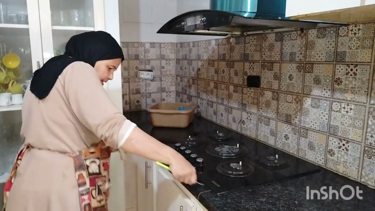 اليوم  نظفت شوية من الكوجينة