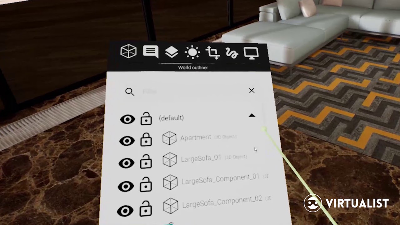 Virtualist new feature - Layers in VR